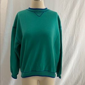 Vintage crew neck teal sweatshirt